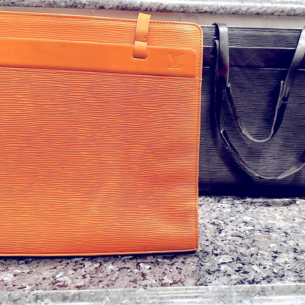 Louis Vuitton Croisette combo. Black & Orange Epi